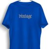 Men Styched | Vintage Reflective Print Blue Tshirt