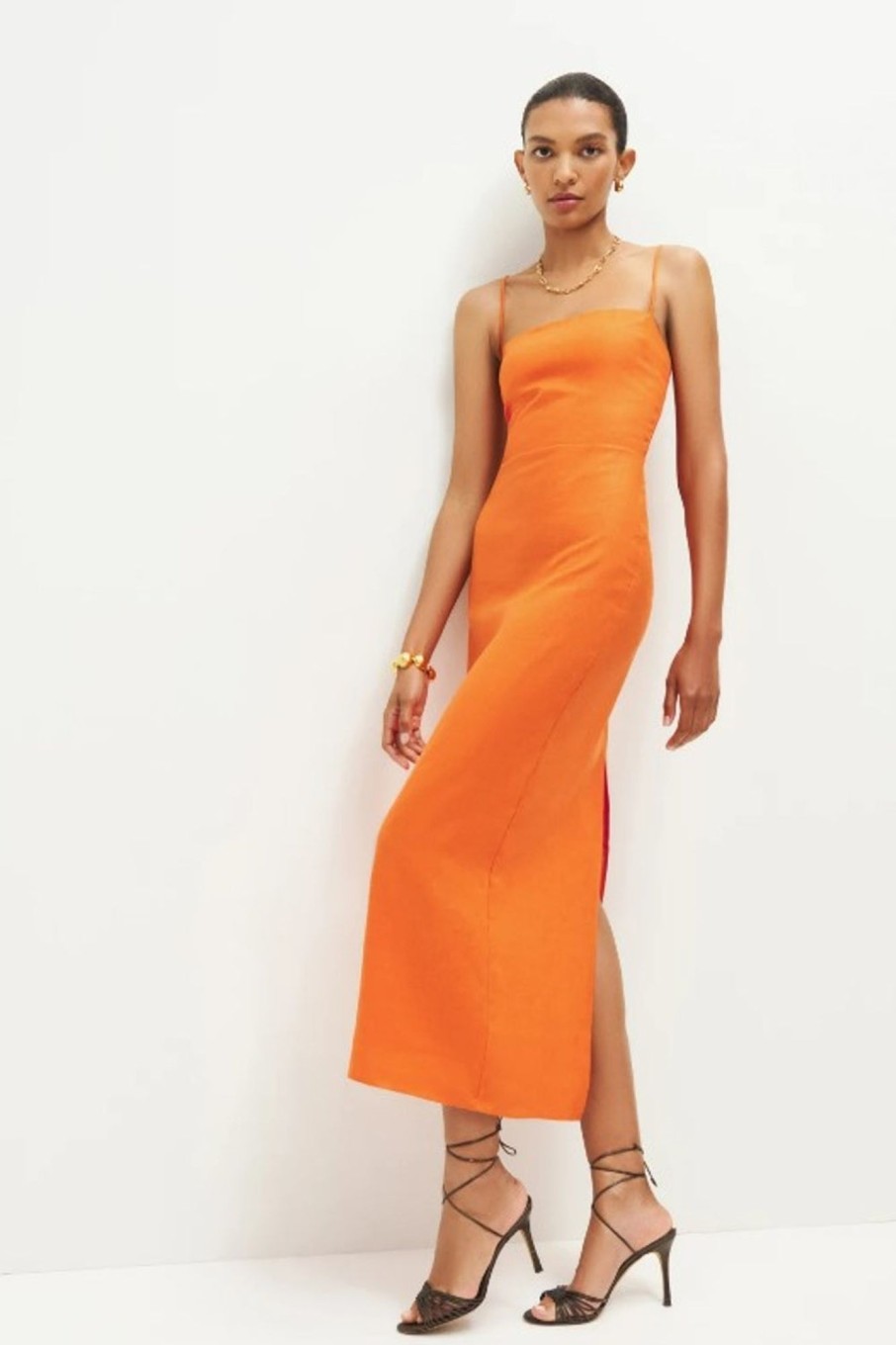 Women Styched Fashion | Vologda Orange Dress