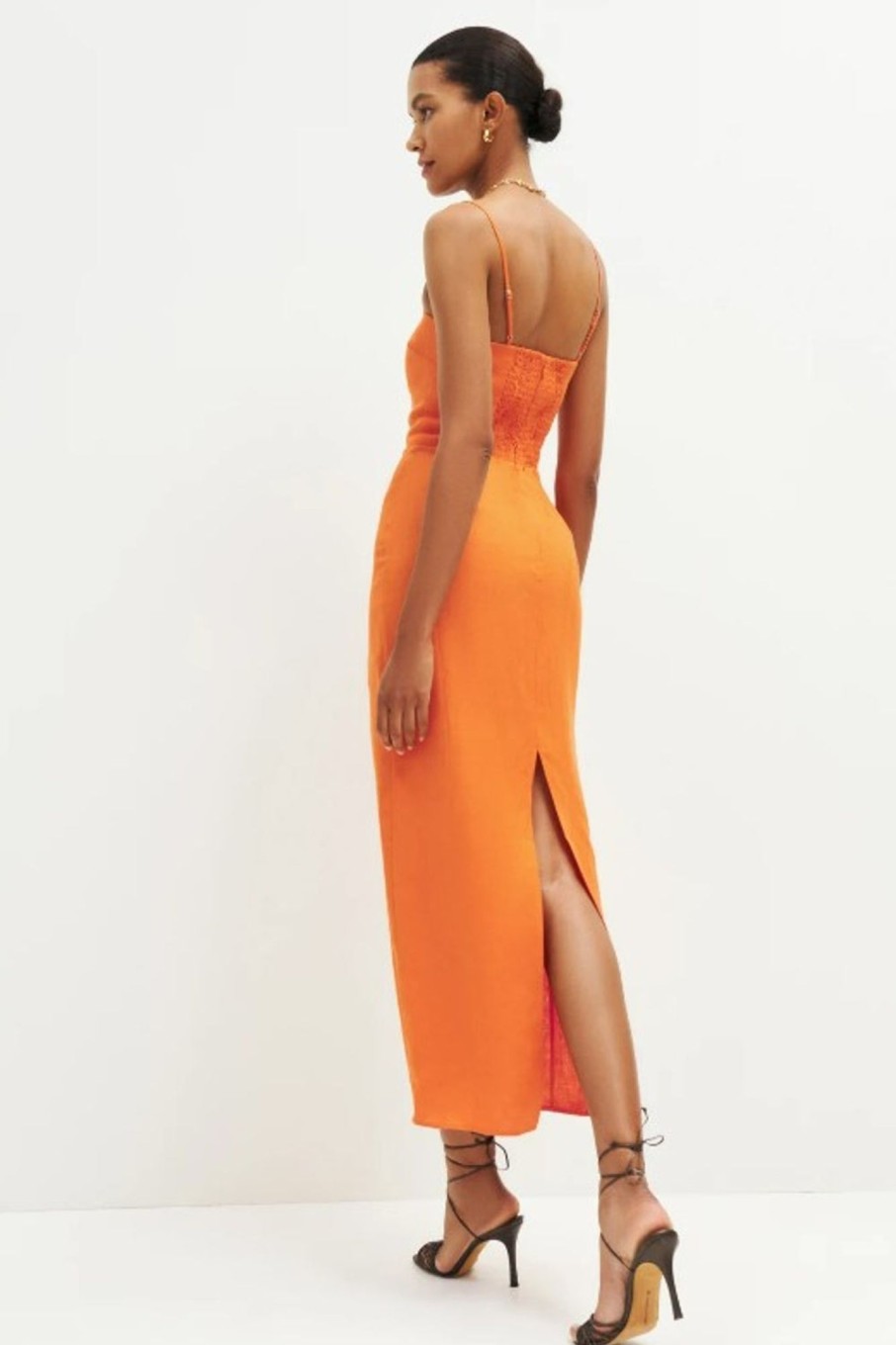 Women Styched Fashion | Vologda Orange Dress