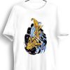 Men Styched | Vintage Fish Art Graphic Printed White Tshirt