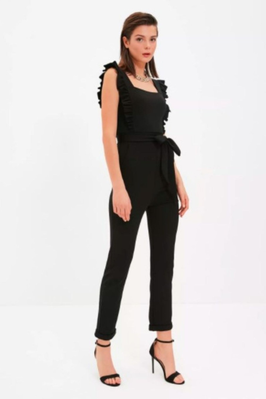 Women Styched Fashion | Call Me May Be Black Jumpsuit