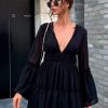 Women Styched Fashion | Plunge Neck Dress