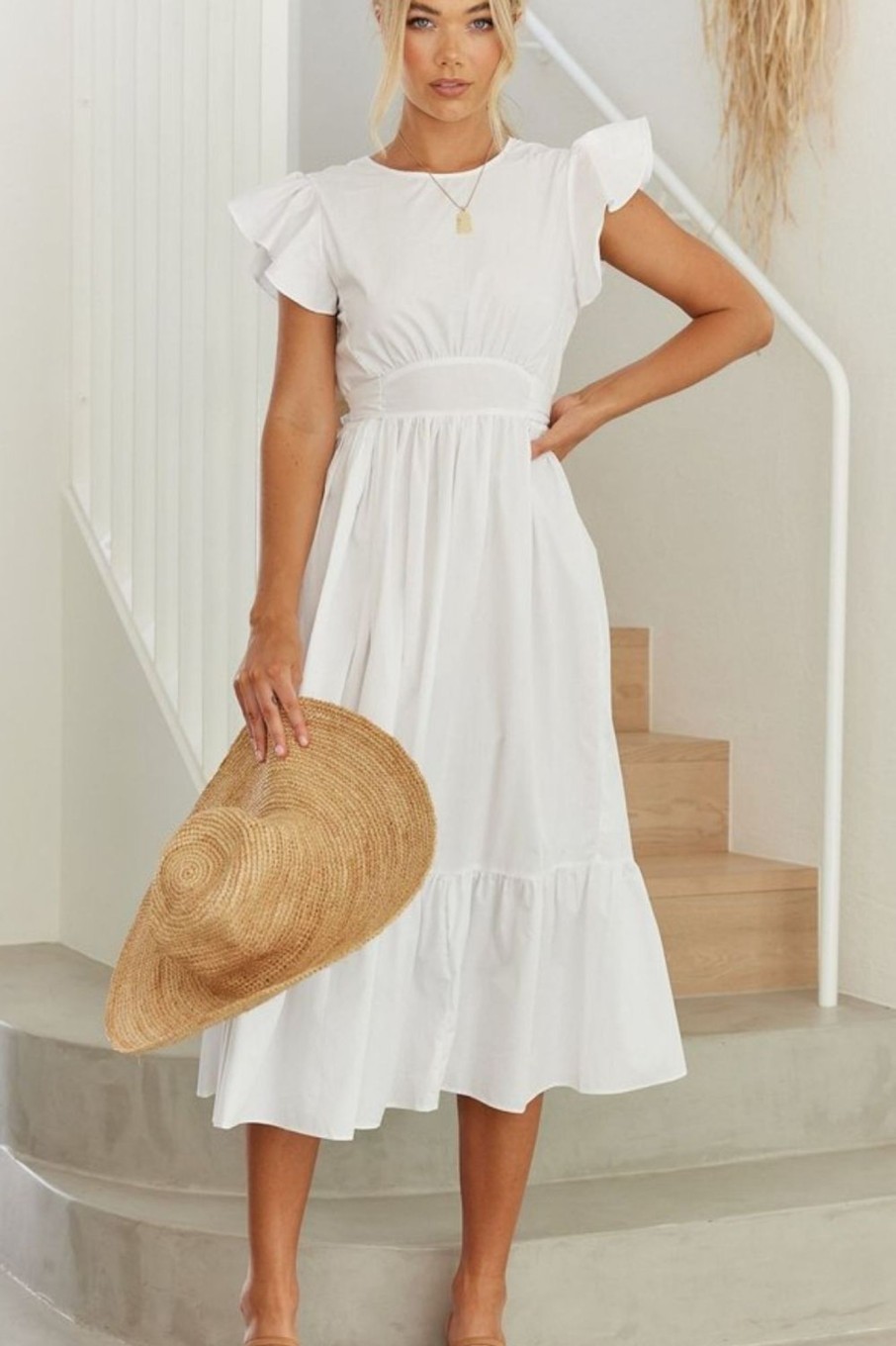 Women Styched Fashion | Beach Vibe White Dress