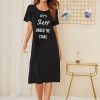 Women Styched Fashion | Sleep Printed Tee Dress