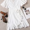 Women Styched Fashion | Wrap Dress White