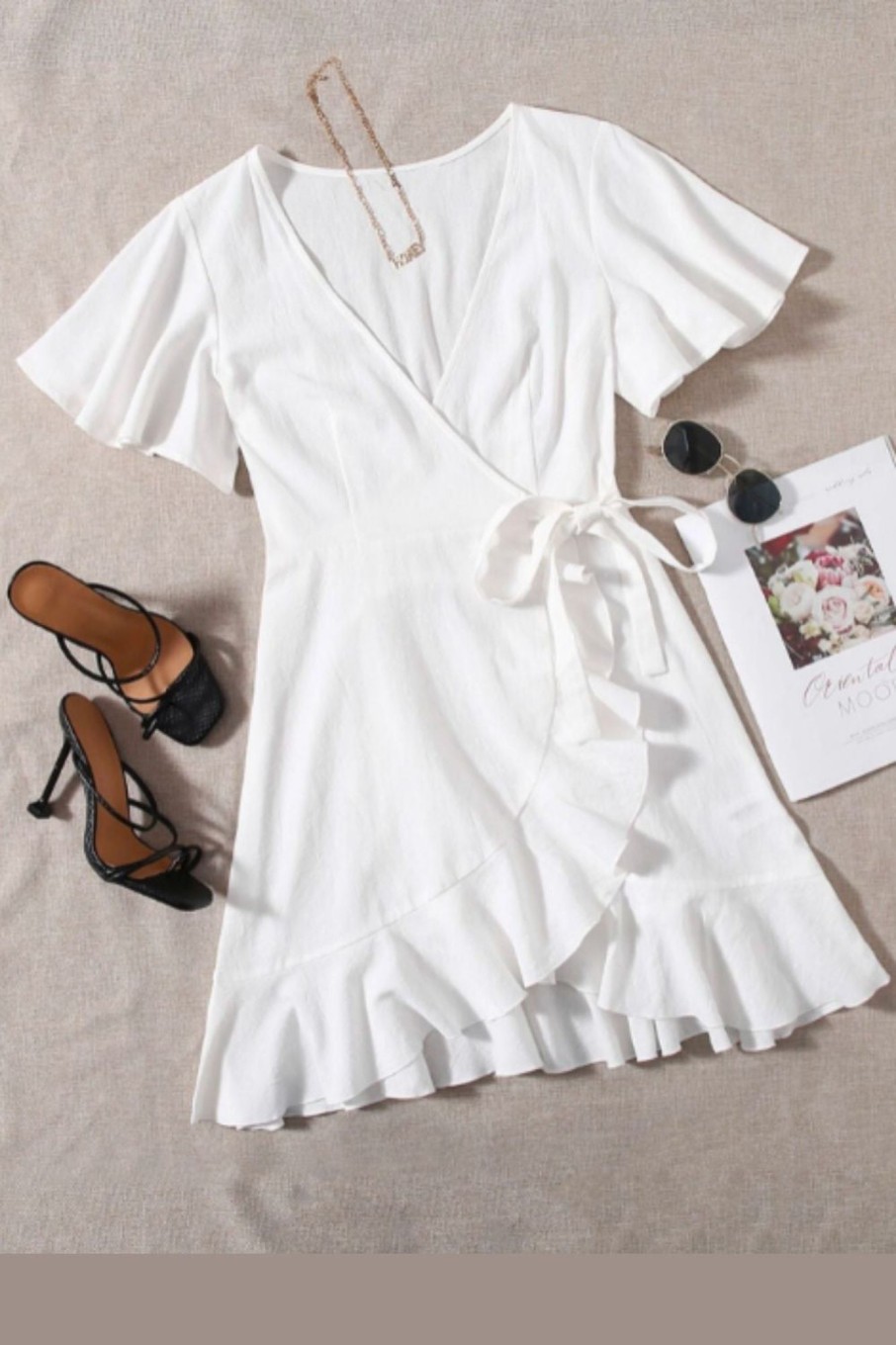 Women Styched Fashion | Wrap Dress White