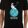 Men Styched Fashion | Meri Pahunch Upar Tak Hai - Astronaut Selfie Black Tee