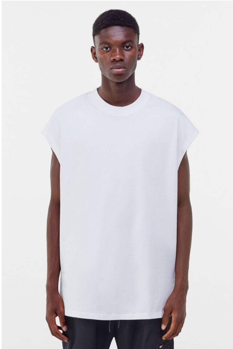 Men Styched Fashion | Boxy Fit White T-Shirt