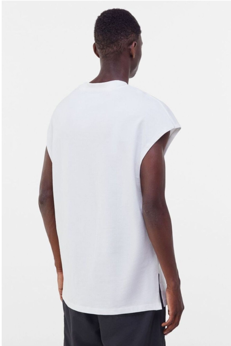 Men Styched Fashion | Boxy Fit White T-Shirt