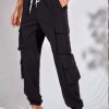 Men Styched Fashion | Drawstring Waist Flap Pocket Cargo Trousers