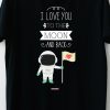 Men Styched Fashion | Love You To The Moon And Back - Contemporary Casual Tshirt Black