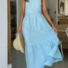 Women Styched Fashion | Pastel Blue Relaxed Dress