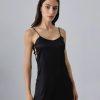 Women Styched Fashion | Flirty Side Cut Mini Slip Dress