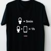 Men Styched Fashion | Time In Restroom With Phone - Quirky Graphic T-Shirt Black Color