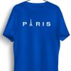 Men Styched | Paris Graphic Printed Blue Tshirt