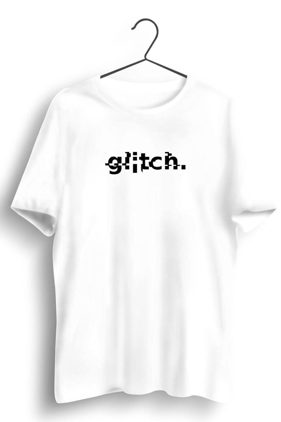 Men Styched | Glitch Printed White Tshirt