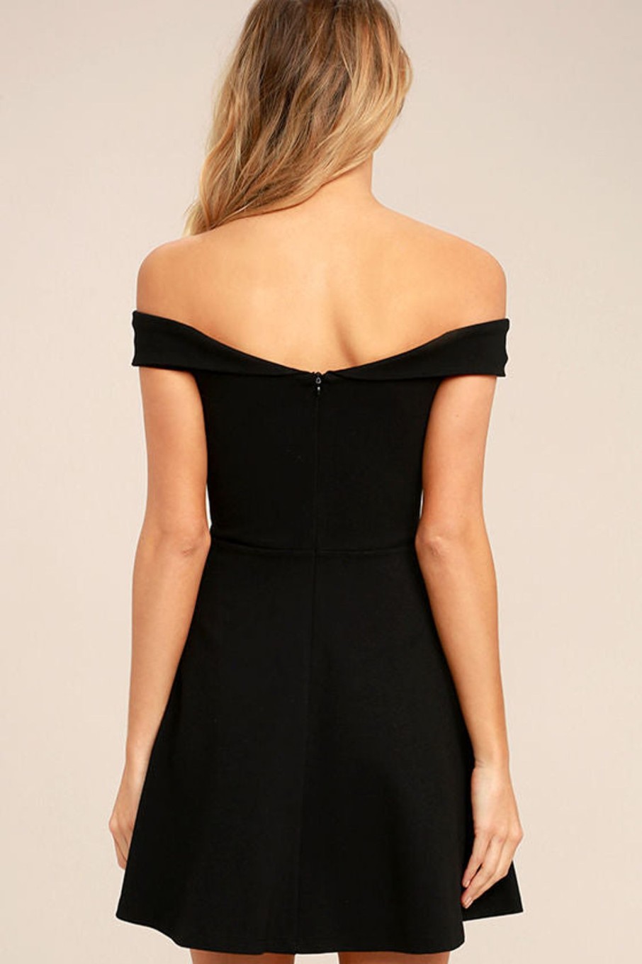 Women Styched Fashion | Black Lovable Short Off Shoulder Dress