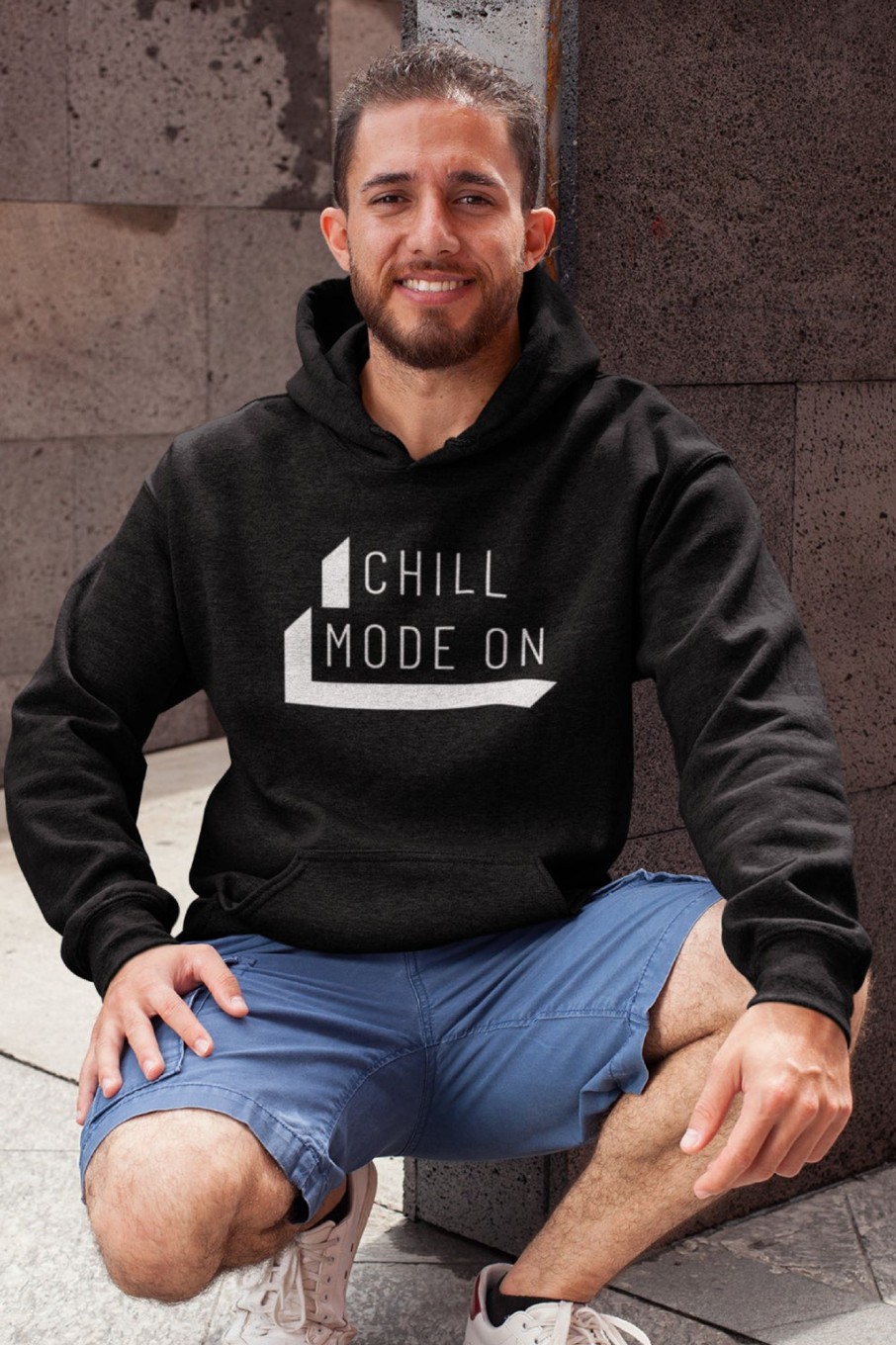 Men Styched Fashion | Chill Mode Premium Non Zipper Black Hoodie