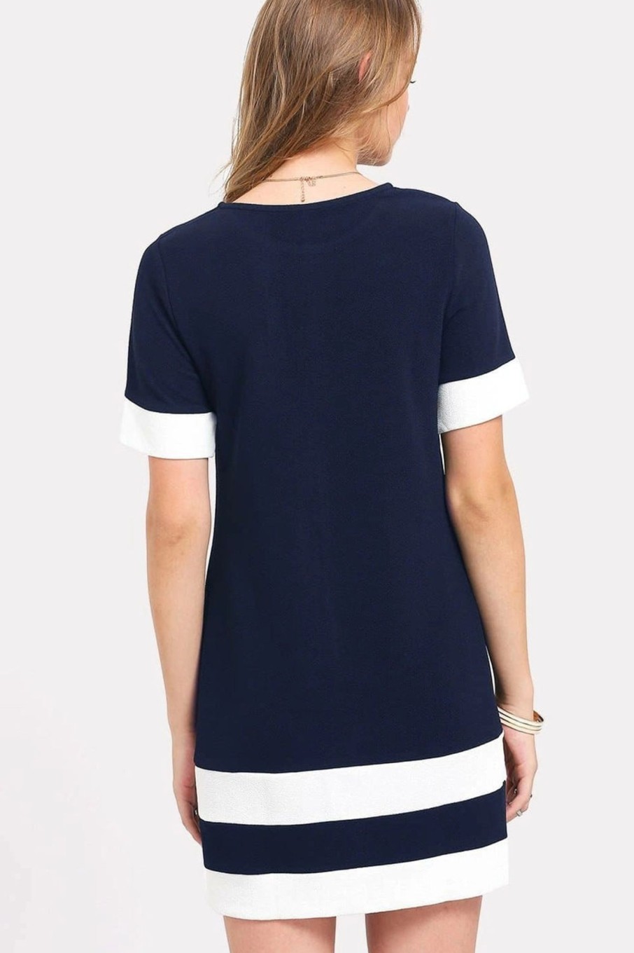 Women Styched Fashion | Casual Dark Blue Dress