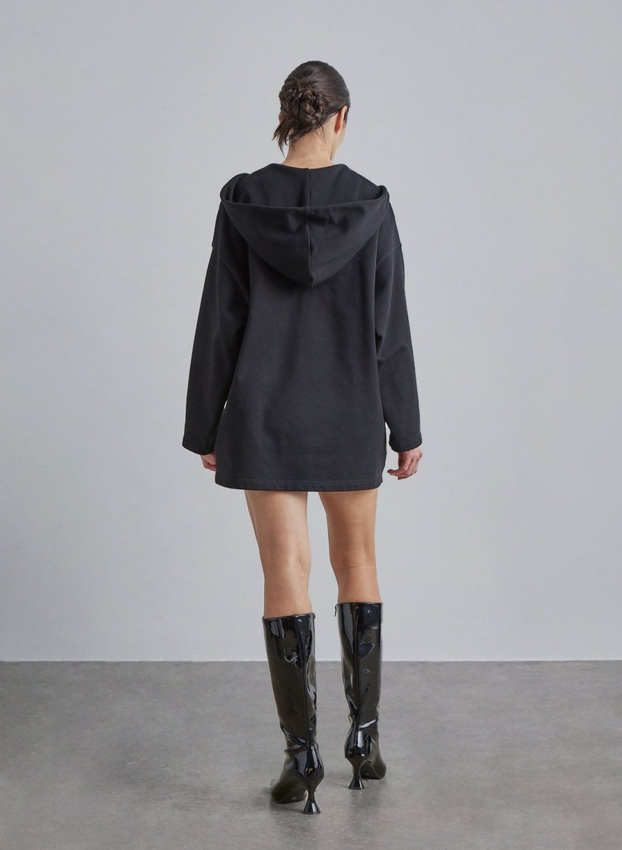 Women Styched Fashion | Baggy Tunic Hoodie Dress