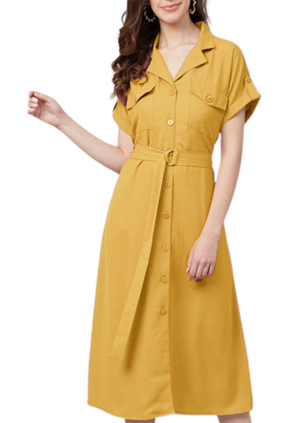 Women Styched Fashion | Camden Yellow Dress