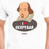 Men Styched Fashion | I Love Shakespeare - Quirky Graphic White Tshirt