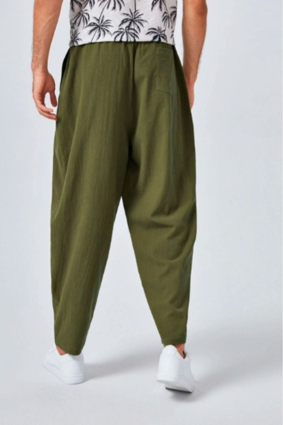 Men Styched Fashion | Men Drawstring Waist Harem Trousers