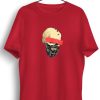 Men Styched | Blind Skull Graphic Printed Red Tshirt