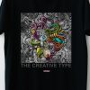 Men Styched Fashion | Creative Type - Block Printed Creative Art Round Neck Black Tshirt