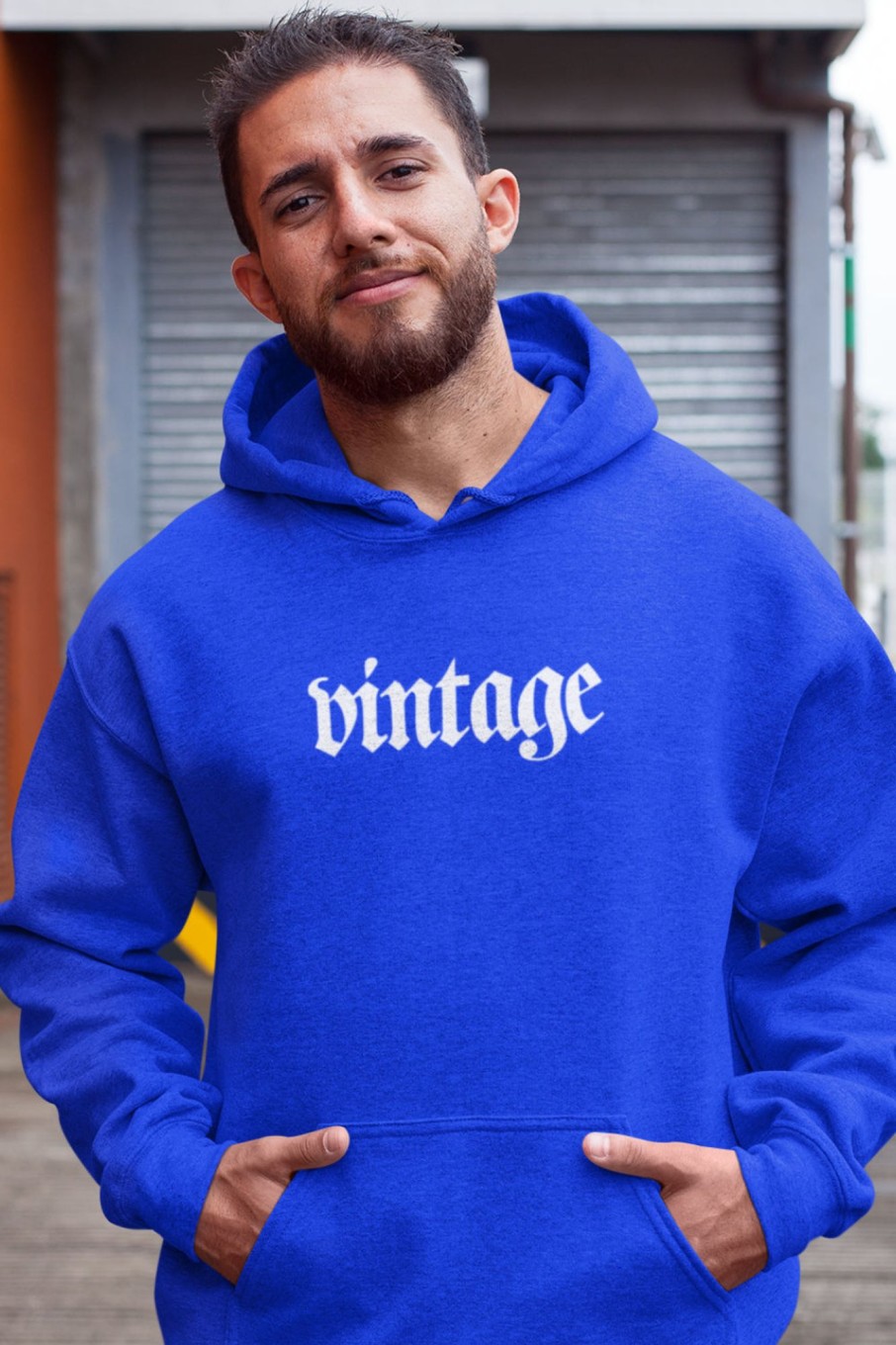 Men Styched Fashion | Vintage Premium Non Zipper Blue Hoodie