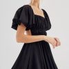 Women Styched Fashion | Angarsk Black Dress