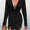 Women Styched Fashion | Loren Mini Dress With Slits