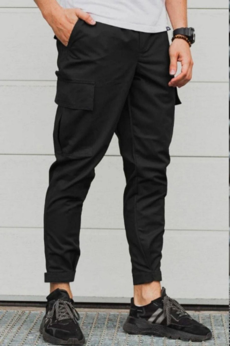 Men Styched Fashion | Flap Pocket Cargo Straight Pants