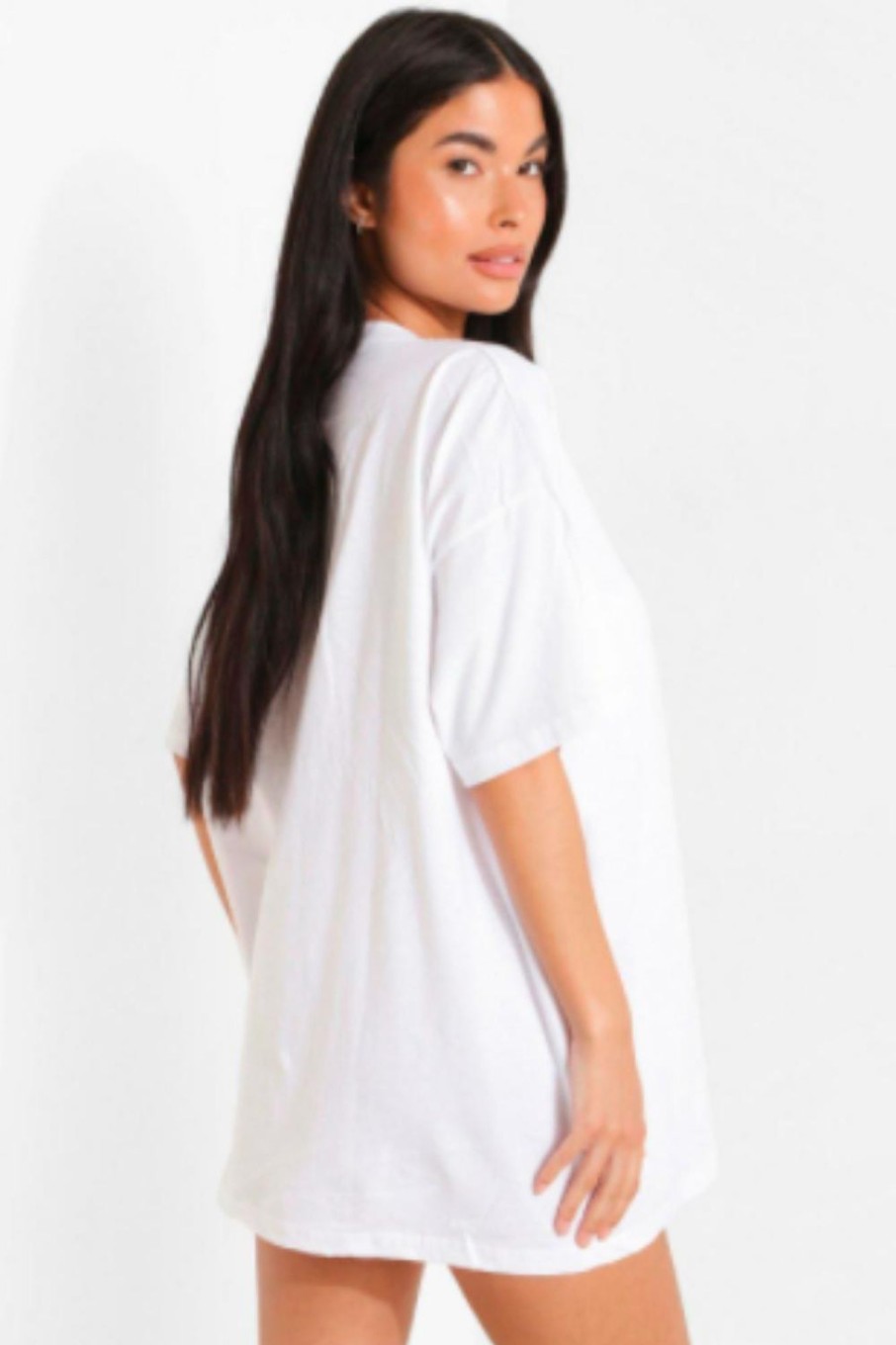 Women Styched Fashion | White Tshirt Dress