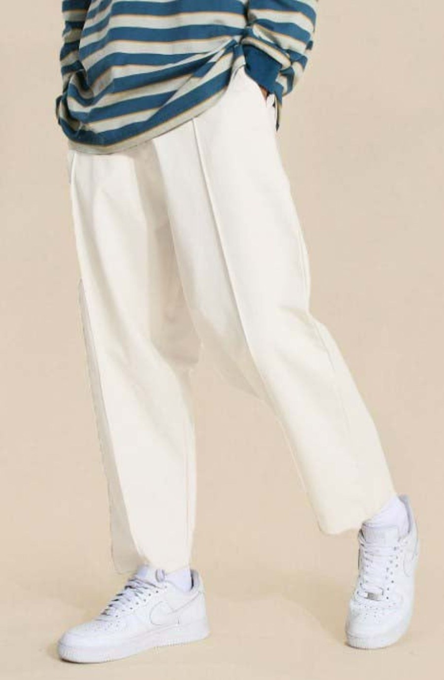 Men Styched Fashion | White Skate Fit Pants